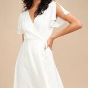 Lulu's Harbor Point White Wrap Dress